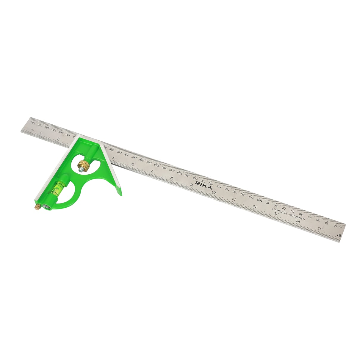 Rikä 6in Combination Square | Stainless Steel | Built-In Spirit Level
